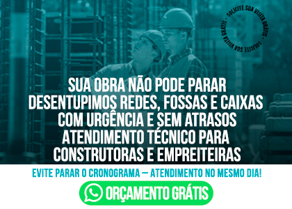 Desentupidora para estabelecimentos de construção civil