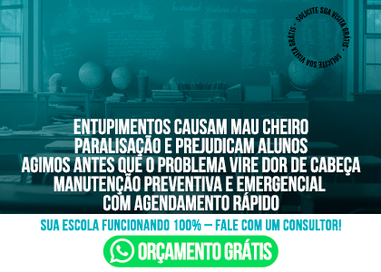 Desentupidora para escolas