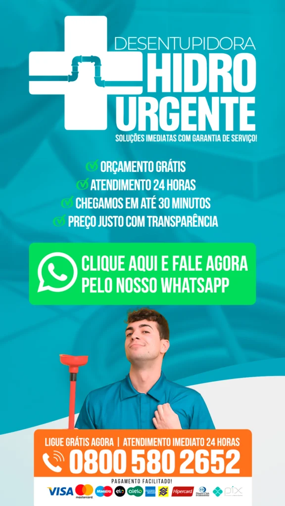 Entre em contato com a Desentupidora Hidro Urgente