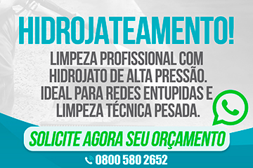 Serviço de hidrojateamento em São Paulo